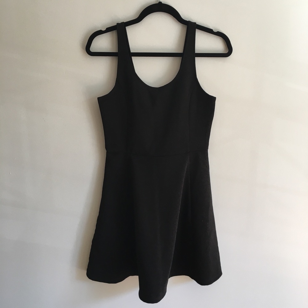 H&M Black Skater Flare Black Dress